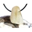 Citrin (gebr.) Trommelstein gebohrt - ca. 3 cm x 2 cm x 1,2 cm
