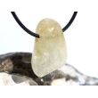 Citrin (gebr.) Trommelstein gebohrt - ca. 3 cm x 2 cm x 1,2 cm