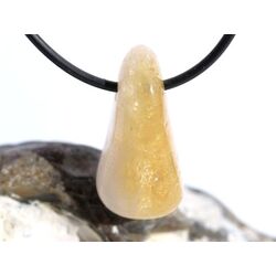 Citrin (gebr.) Trommelstein gebohrt - ca. 3 cm x 1,7 cm x...