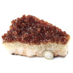 Citrin (gebr.) Kristallstufe - ca. 15 cm x 10 cm x 4,7 cm