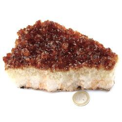 Citrin (gebr.) Kristallstufe - ca. 15 cm x 10 cm x 4,7 cm