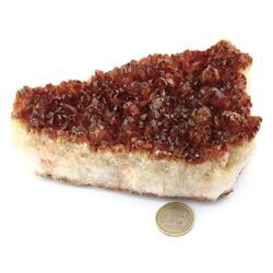 Citrin (gebr.) Kristallstufe - ca. 15 cm x 10 cm x 4,7 cm