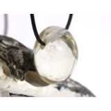 Citrin natur Trommelstein gebohrt -...