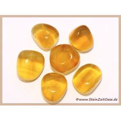 Fluorit gelb Trommelsteine - AA-Sonderqualitt - Raritt - ca. 2,1 - 2,6 cm / ca. 15 - 20 g/St