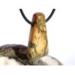 Opalith XL Schmuckstein / Scheibenstein gebohrt - AA-Sonderqualität - Handarbeit - ca. 3,5 cm x 1,8 cm x 0,8 cm