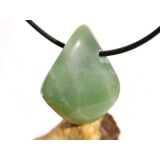 Chalcedon grün Trommelstein gebohrt -...