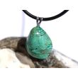 Eilatstein Trommelstein Anhänger Silberöse (Azurit-Malachit-Chrysokoll-Türkis) Schmuckdose - Rarität - Sonderqualität - ca. 2,5 cm x 1,6 cm x 0,9 cm