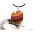 Sarder natur Schmuckstein / Scheibenstein - Anhänger Öse Schmuckdose - AA-Sonderqualität - ca. 3,6 cm x 2,3 cm x 0,6 cm