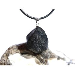 Tektit Rohstein Anhänger Silberöse - Sonderqualität - ca. 2,9 cm x 1,8 cm x 1,6 cm