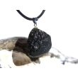 Tektit Rohstein Anhänger Silberöse - Sonderqualität - ca. 2,9 cm x 1,8 cm x 1,6 cm