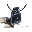 Schneeflockenobsidian Schmuckstein / Trommelstein gebohrt - Sonderqualität - ca. 3 cm x 1,9 cm x 1,8 cm