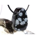 Schneeflockenobsidian Trommelstein / Scheibenstein...
