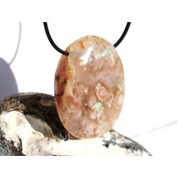 Blumenachat XXXL Schmuckstein Cabochon gebohrt - Sonderqualitt - ca. 5 cm x 3,7 cm x 1,4 cm