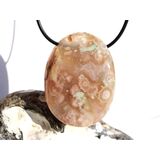 Blumenachat XXXL Schmuckstein Cabochon gebohrt -...