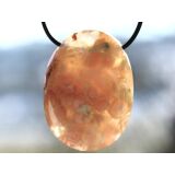 Blumenachat XXXL Schmuckstein Cabochon gebohrt - Sonderqualität - ca. 5 cm x 3,7 cm x 1,4 cm