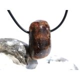 Turmalin braun (Dravit) Trommelstein gebohrt - Sonderqualität - ca. 2,9 cm x 1,6 cm x 1,7 cm