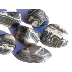 Achat grau (Ashburton Achat) Trommelsteine - Sonderqualitt - ca. 3 - 4 cm / ca. 14-17 g/St (Fairer Handel / GKS)