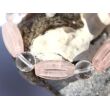 Rosenquarz-Bergkristall Armband Kugeln 10 mm + Navetten geschliffen - ca. 17,5-18 cm - Sonderqualität -