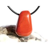 Jaspis rot Schmuckstein gebohrt - Sonderqualität - ca. 2,6 cm x 1,8 cm x 1,3 cm