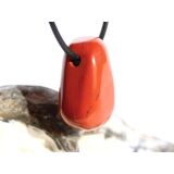 Jaspis rot Schmuckstein gebohrt - Sonderqualität - ca. 2,6 cm x 1,8 cm x 1,3 cm