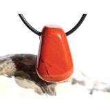 Jaspis rot Schmuckstein gebohrt - Sonderqualität - ca. 2,6 cm x 1,8 cm x 1,3 cm