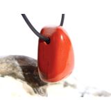 Jaspis rot Schmuckstein gebohrt - Sonderqualität - ca. 2,6 cm x 1,7 cm x 1,5 cm - Sonderpreis wg. Makel -