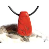 Jaspis rot Schmuckstein gebohrt - Sonderqualität - ca. 2,6 cm x 1,7 cm x 1,5 cm - Sonderpreis wg. Makel -