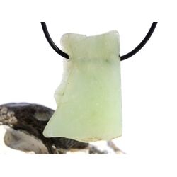 Serpentin (Edelserpentin) XXL Scheibenstein gebohrt - Sonderqualitt - ca. 4,6 cm x 3,1 cm x 0,9 cm