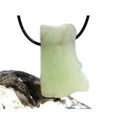 Serpentin (Edelserpentin) XXL Scheibenstein gebohrt - Sonderqualitt - ca. 4,6 cm x 3,1 cm x 0,9 cm