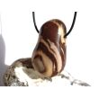 Cappuchino-Jaspis XXXL Trommelstein gebohrt - Sonderqualität - ca. 5 cm x 3,1 cm x 1,8 cm