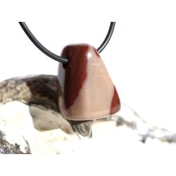 Cappuchino-Jaspis Schmuckstein / Trommelstein gebohrt - Sonderqualität - ca. 2,5 cm x 1,9 cm x 1,3 cm