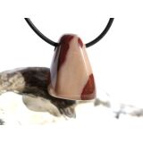 Cappuchino-Jaspis Schmuckstein / Trommelstein gebohrt - Sonderqualität - ca. 2,5 cm x 1,9 cm x 1,3 cm