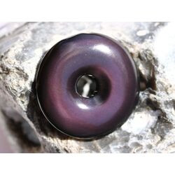 Regenbogenobsidian Donut Edelstein 40 mm (8,5 mm stark) - Sonderqualitt - Sonderpreis wg. Makel -