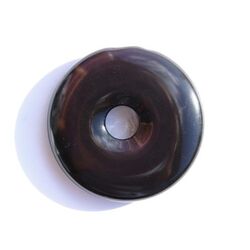 Regenbogenobsidian Donut Edelstein 40 mm (8,5 mm stark) - Sonderqualitt - Sonderpreis wg. Makel -