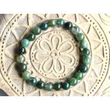 Moosachat grün (Chalcedon) Armband / Kugelarmband - Kugel 8 mm - ca. 18 cm