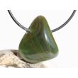 Chalcedon grün Trommelstein / Schmuckstein gebohrt - Sonderqualität - ca. 3 cm x 2,5 cm x 1,3 cm