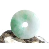 Jadeit (Burma Jade) grün Donut 22-25 mm (3-4,5 mm stark) - Sonderqualität - Rarität - Handarbeit -
