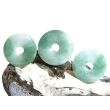 Jadeit (Burma Jade) grün Donut 22-25 mm (3-4,5 mm stark) - Sonderqualität - Rarität - Handarbeit -
