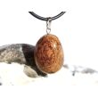Schlangenjaspis (Schlangenstein / Fossilienkalk) Trommelstein Anhänger Silberöse - Sonderqualität - ca. 3,1 cm x 1,7 cm x 1,3 cm