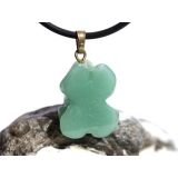 Aventurin grün "Frosch" Schmuckstein Anhänger Öse - ca. 2,7 cm x 1,5 cm x 1 cm