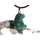 Moosachat grn Hund Schmuckstein Anhnger se - ca. 3 cm...