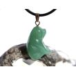 Aventurin grün "Hund" Schmuckstein Anhänger Öse - ca. 3,2 cm x 1,6 cm x 1 cm