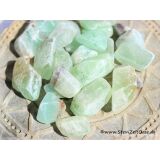 Calcit grün Wassersteine-Sonderqualität / Rohsteine extra angetrommelt - ca. 50 g