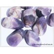 Chevron-Amethyst (Amethystquarz) Wassersteine-Sonderqualität / XL-XXL Trommelsteine roh - ca. 100 g - Restbestand -