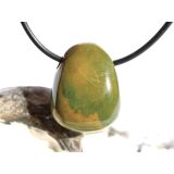 Ozeanachat Trommelstein gebohrt (Ozeanchalcedon /...