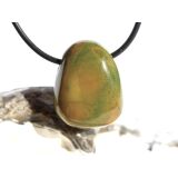 Ozeanachat Trommelstein gebohrt (Ozeanchalcedon / Ozeanjaspis) - schöne Qualität - ca. 2,6 cm x 2 cm x 1,2 cm
