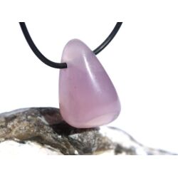 Lavendelquarz (Chalcedon) Trommelstein / Schmuckstein gebohrt - Sonderqualität - ca. 3 cm x 1,8 cm x 1,8 cm