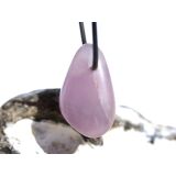 Lavendelquarz (Chalcedon) Trommelstein / Schmuckstein gebohrt - Sonderqualität - ca. 3 cm x 1,8 cm x 1,8 cm