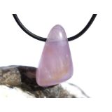 Lavendelquarz (Chalcedon) Trommelstein / Schmuckstein gebohrt - Sonderqualität - ca. 3 cm x 1,8 cm x 1,8 cm