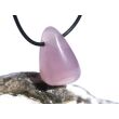 Lavendelquarz (Chalcedon) Trommelstein / Schmuckstein gebohrt - Sonderqualität - ca. 3 cm x 1,8 cm x 1,8 cm